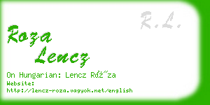 roza lencz business card